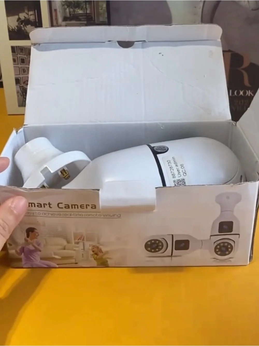 Light Bulb Security Camera with Night Vision -Indoor or Outdoor- Remote Viewing
